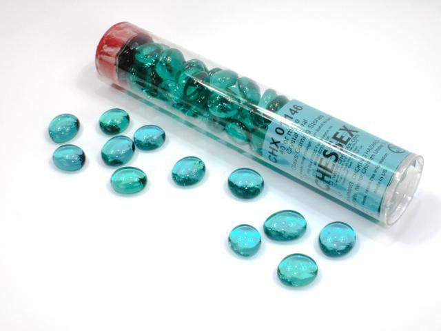 Chessex - Glass Gaming Stones Crystal 40 or More [Choose A Color]