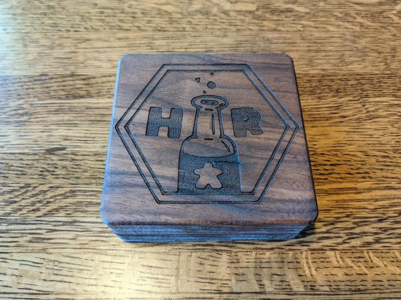 House Rules - Wood Dice Box for 7-Dice Sets