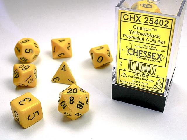 Chessex - Opaque Polyhedral 7-Die Set [Choose A Color]