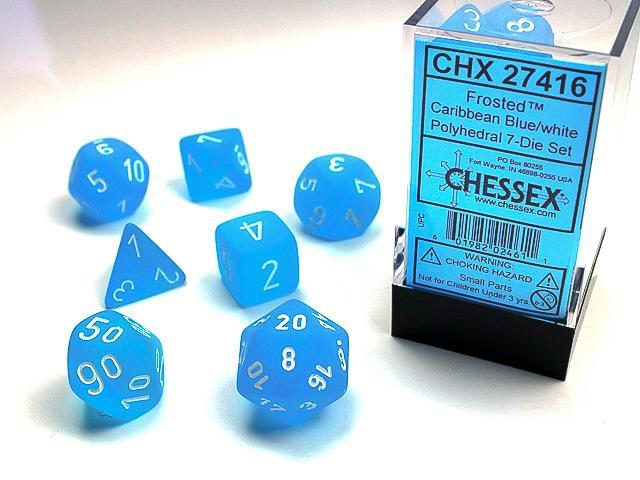 Chessex - Frosted Polyhedral 7-Die Set [Choose Color]