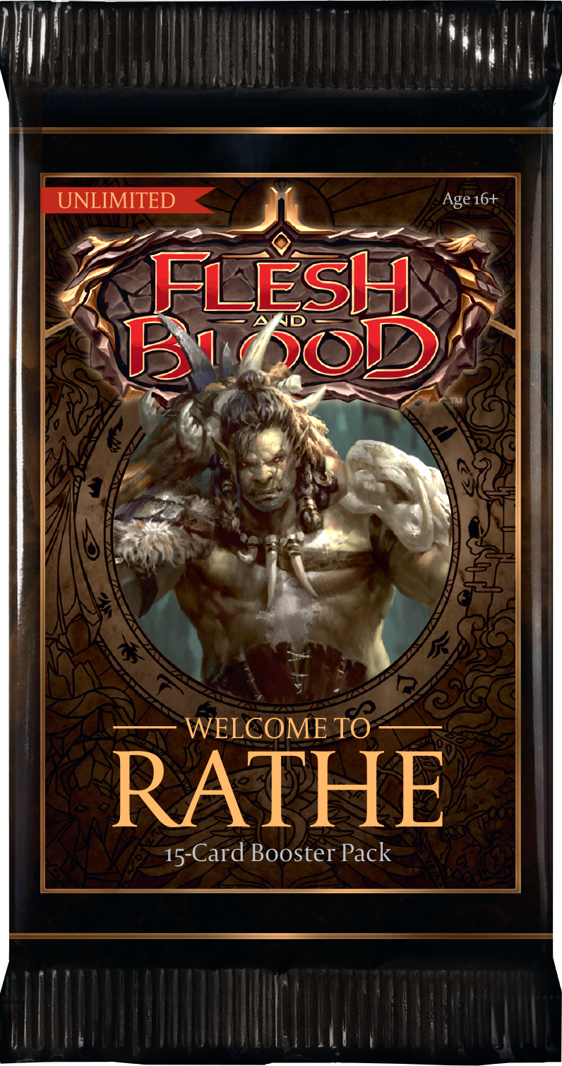 Flesh and Blood TCG: Welcome To Rathe 15-Card Booster Pack (Unlimited Edition)