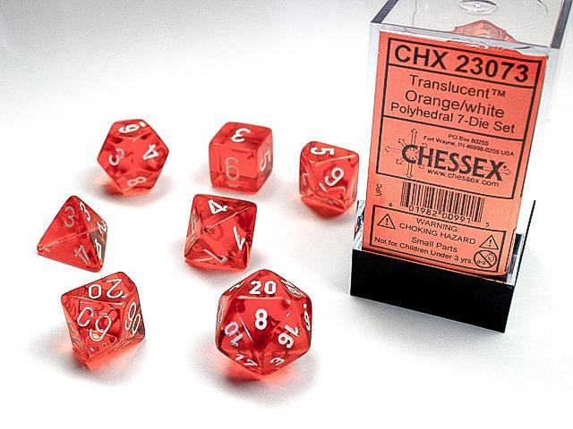 Chessex - Translucent Polyhedral 7-Die Set [Choose Color]