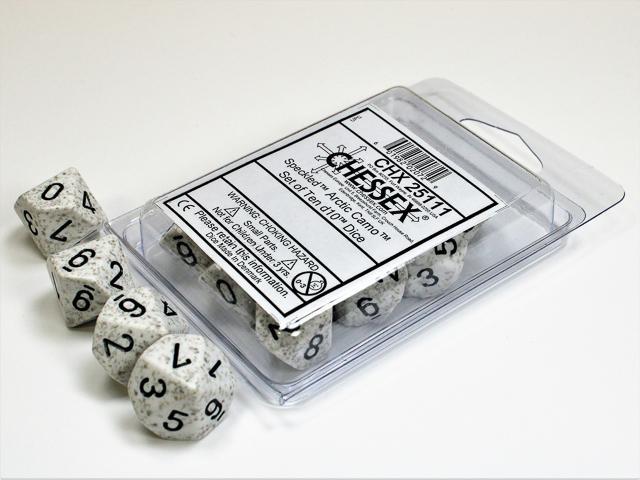 Chessex - Speckled Set Of Ten D10 Dice [Choose Color]