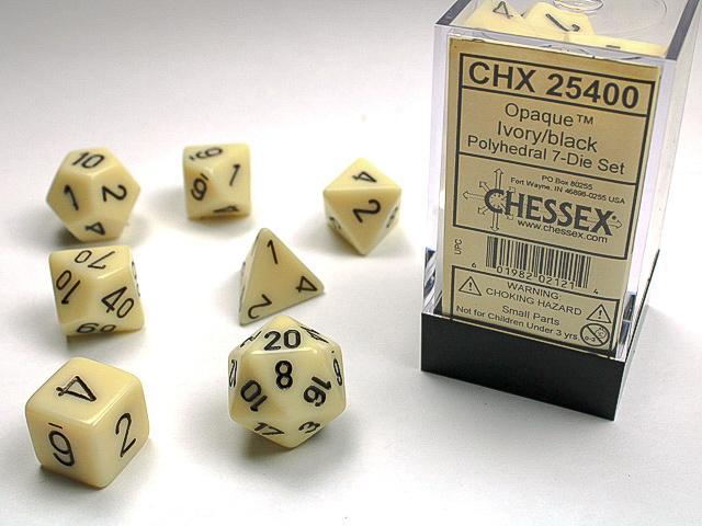 Chessex - Opaque Polyhedral 7-Die Set [Choose A Color]