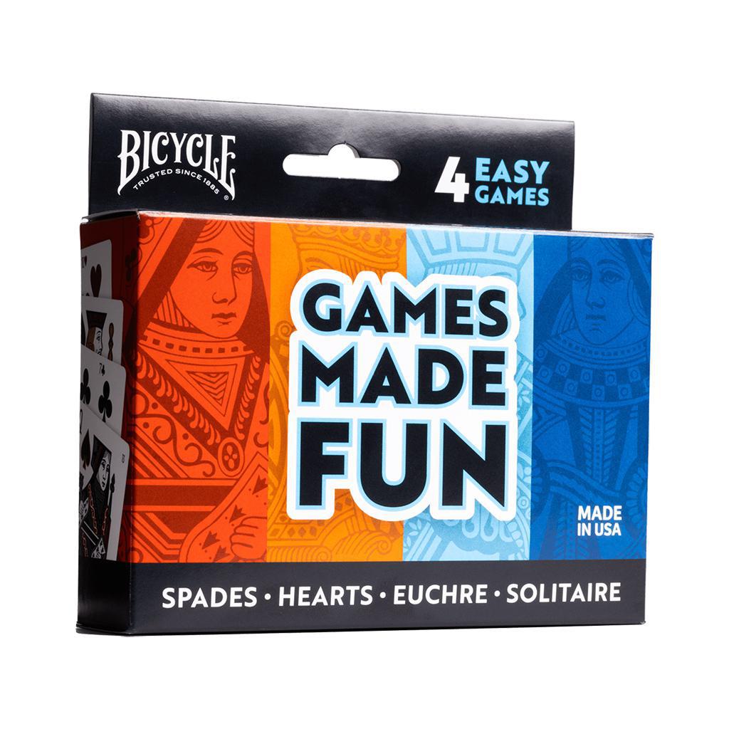 Bicycle 4-Game Pack (Hearts Spades Euchre and Solitaire)
