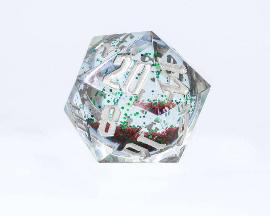 Sirius Dice - Sharp Edged 54mm D20 Snow Globe [Choose Color]